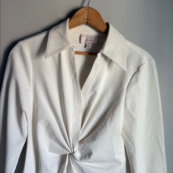 CINQ A SEPT Mckenna Top in Ivory  Small - Picture 4 of 11